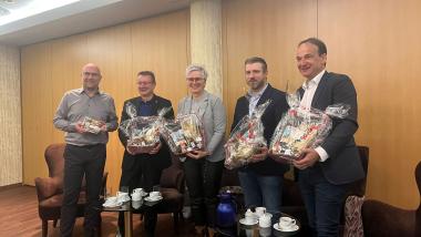 Von links nach rechts: Mike Schmidt, Uwe Scholz, Silke Renk-Lange, Sven Hause und Andreas Silbersack