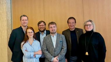 Von links: Thomas Werthmann, Johanna Engel, Guido Kosmehl (MdL), Maximilian Philipp, Andreas Silbersack (MdL) und Kathrin Tarricone (MdL)